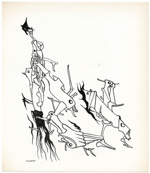 Yves Tanguy original lithograph, 1947
