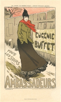 Lucien Metivet lithograph poster Ambassadeurs