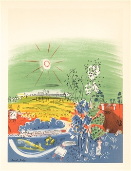 Raoul Dufy lithograph poster Exposition d'Art Francais