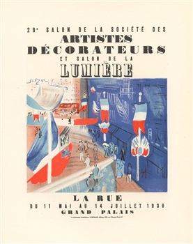 Raoul Dufy lithograph poster Salon des Artistes Decorateurs