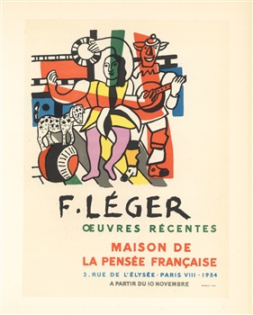 Fernand Leger lithograph poster printed by Mourlot