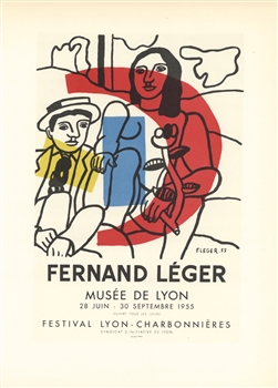 Fernand Leger lithograph poster printed by Mourlot