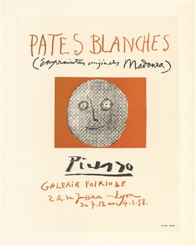 Pablo Picasso lithograph poster Mourlot