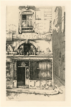Ernest Laborde original etching "Au Petit Dunkerque"