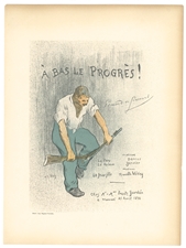 Henry-Gabriel Ibels lithograph poster "A Bas le Progres"