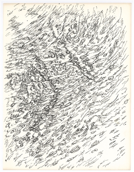 Henri Michaux engraving for XXe Siecle, 1956