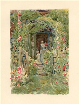 Childe Hassam chromolithograph "The Garden in its Glory"