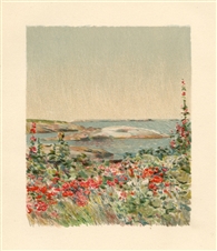 Childe Hassam chromolithograph "From the Doorway"