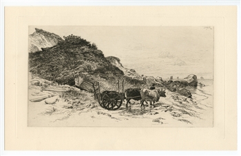 Edmund Henry Garrett original etching "Near Mattakeesett"