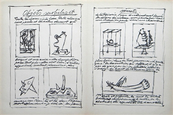 Alberto Giacometti original lithograph "Objets mobiles et muet"