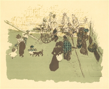 Pierre Bonnard lithograph "Les Boulevards"