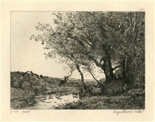 Jean-Baptiste Corot etching