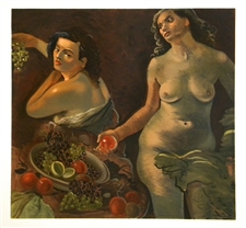 Andre Derain lithograph Deux femmes nues et nature morte