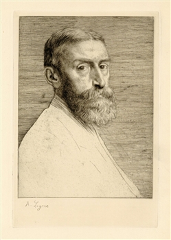 Alphonse Legros original etching Sir Edward Poynter