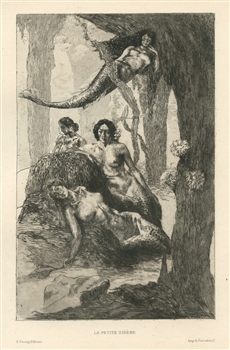 Alexandre Lunois etching La petite Sirene