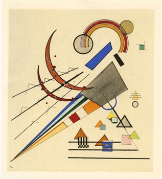 Wassily Kandinsky pochoir Mit dem Dreieck