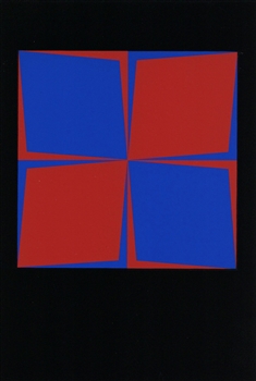 Victor Vasarely color silkscreen, 1965