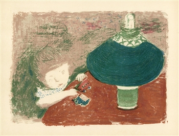 Pierre Bonnard lithograph L'Enfant a la lampe