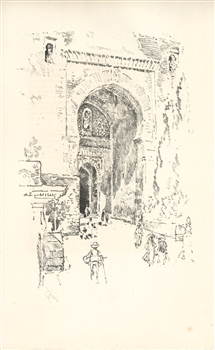 Joseph Pennell original lithograph Alhambra