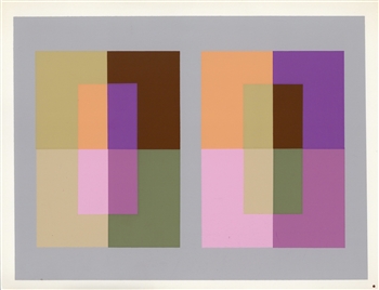 Josef Albers silkscreen | Interaction of Color, 1963