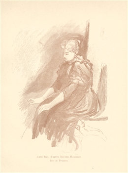 Berthe Morisot woodcut Jeune fille