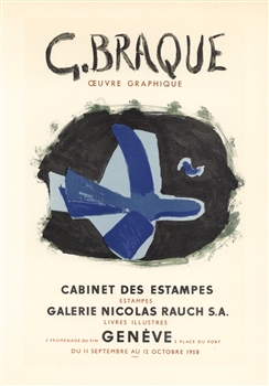 Georges Braque lithograph poster Mourlot