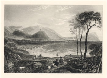 J. M. W. Turner engraving Dunster from Minehead