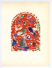 Marc Chagall "Tribe of Zebulun" Jerusalem Windows lithograph