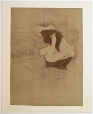 Toulouse-Lautrec "Couverture" lithograph | Elles