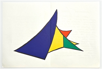 Alexander Calder original lithograph Stabiles