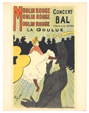 Toulouse-Lautrec lithograph poster Goulue