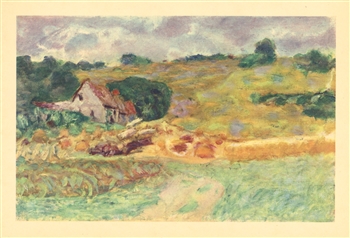 Pierre Bonnard pochoir Paysage de Normandie