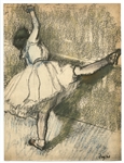 Edgar Degas pochoir "Danseuse a la barre"
