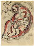 Marc Chagall "Hagar in the Desert" original Bible lithograph