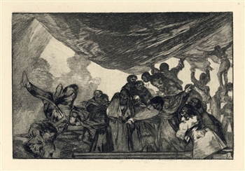 Francisco Goya original etching "Disparate Claro"