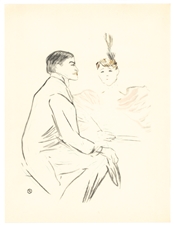 Toulouse-Lautrec lithograph Lucien Guitry et Jeanne Granier