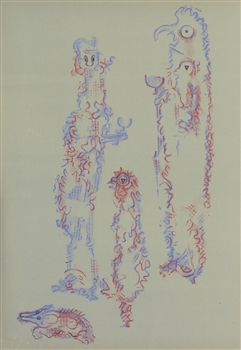 Max Ernst lithograph Les chiens ont soif