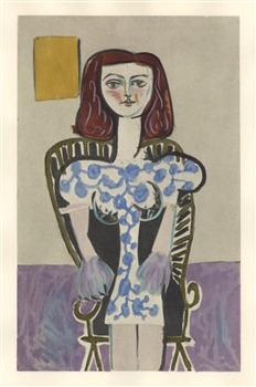 Picasso Venti Pochoirs Fille assise