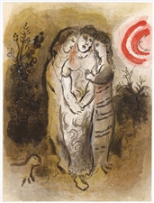 Marc Chagall lithograph Naomi and Her Daughters-In-Law