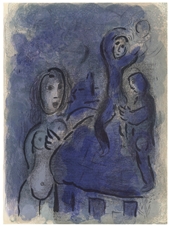 Marc Chagall lithograph Rahab and the Spies of Jericho