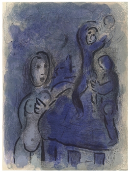Marc Chagall lithograph Rahab and the Spies of Jericho