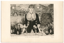 Edouard Manet etching "Au Bar aux Folies-Bergeres"