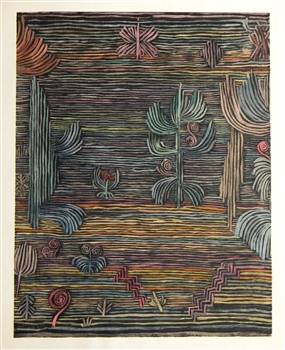 Paul Klee pochoir Jardin Exotique