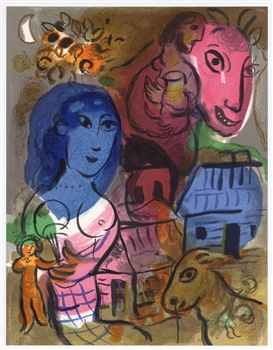 Marc Chagall "Antilopa Passengers" original lithograph