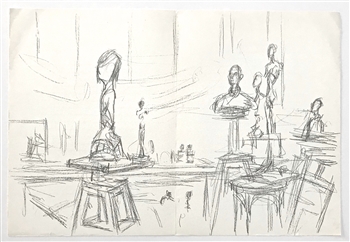 Alberto Giacometti original lithograph, 1961, derriere