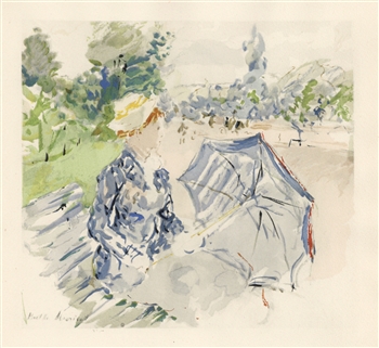 Berthe Morisot pochoir Bois de Boulogne