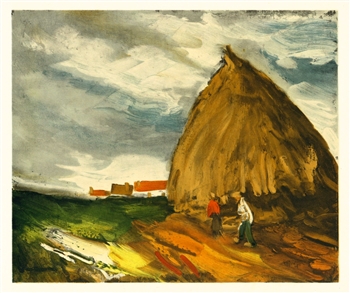 Maurice de Vlaminck lithograph "Haystack"