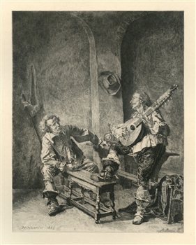 Jean-Louis Meissonier etching