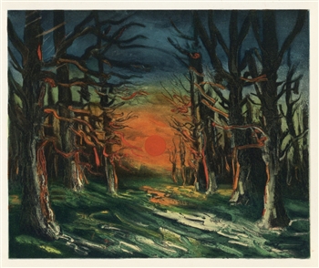Maurice de Vlaminck "The Forest of Senonches" lithograph