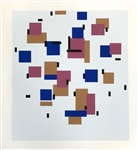 Piet Mondrian serigraph "Composition en bleu b"